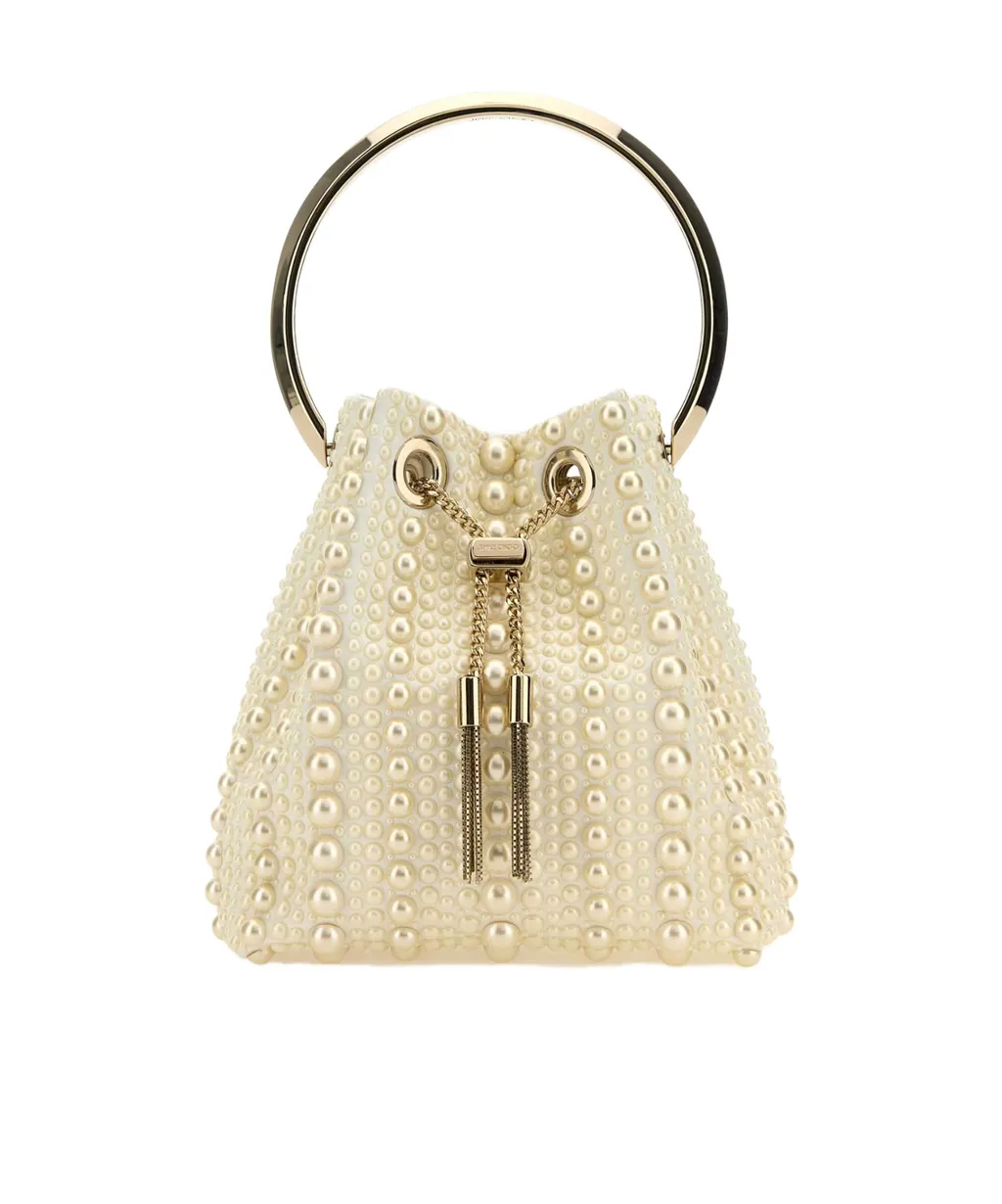 Jimmy Choo Embellished Drawstring Bucket Bag