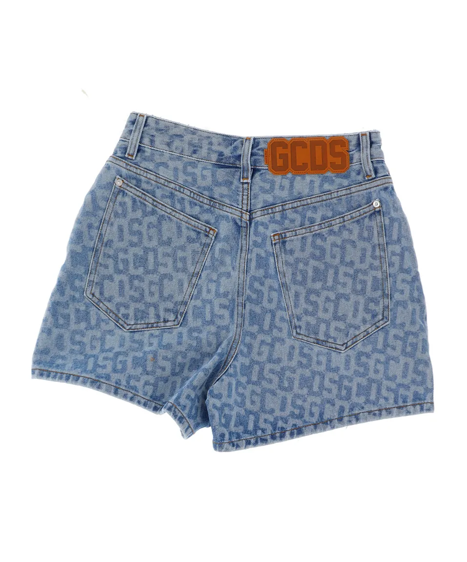 Monogram High-Rise Denim Shorts
