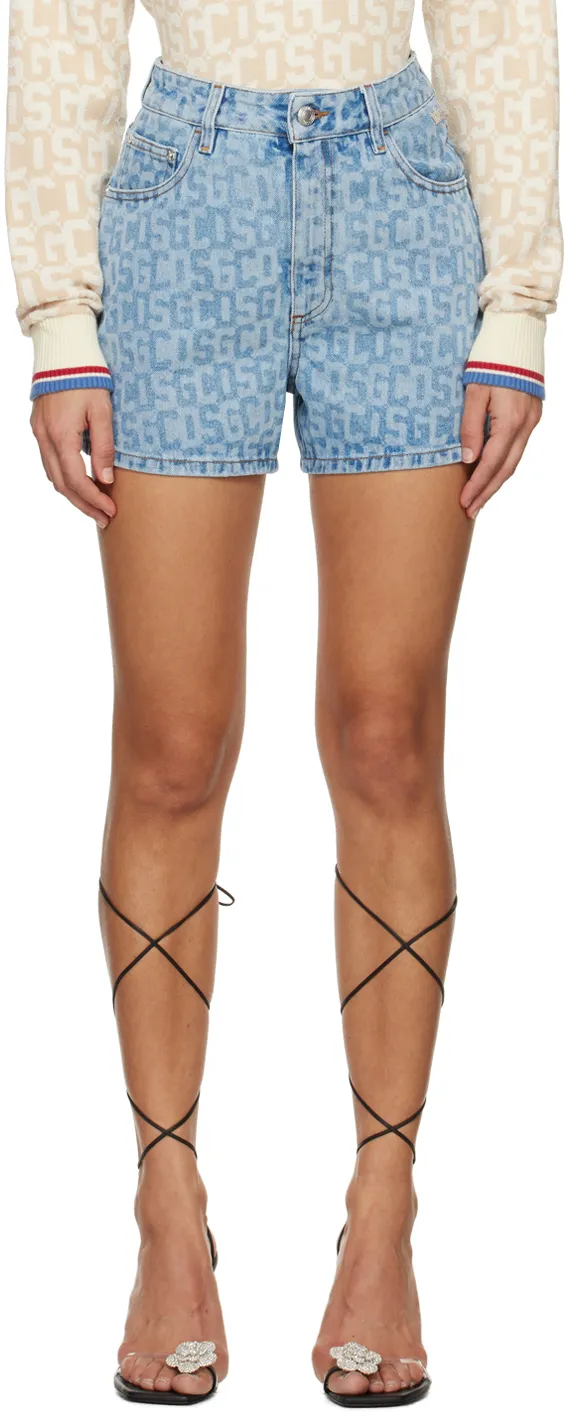 Monogram High-Rise Denim Shorts