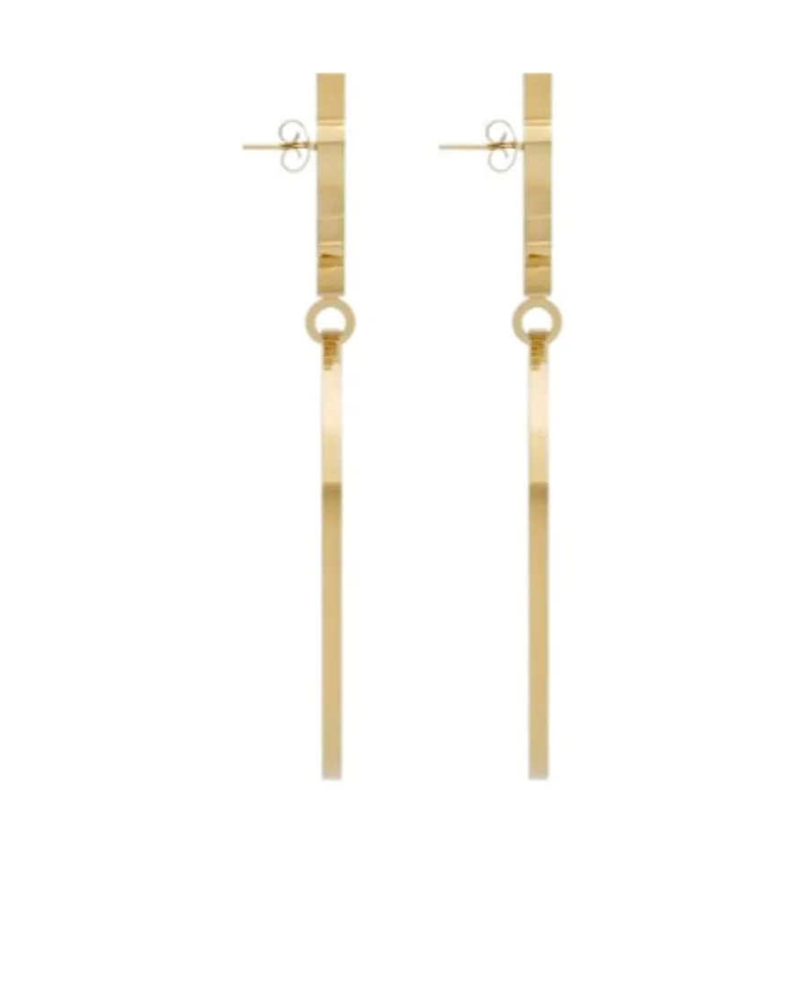 Saint Laurent Cassandre Pendant Hoop Earrings