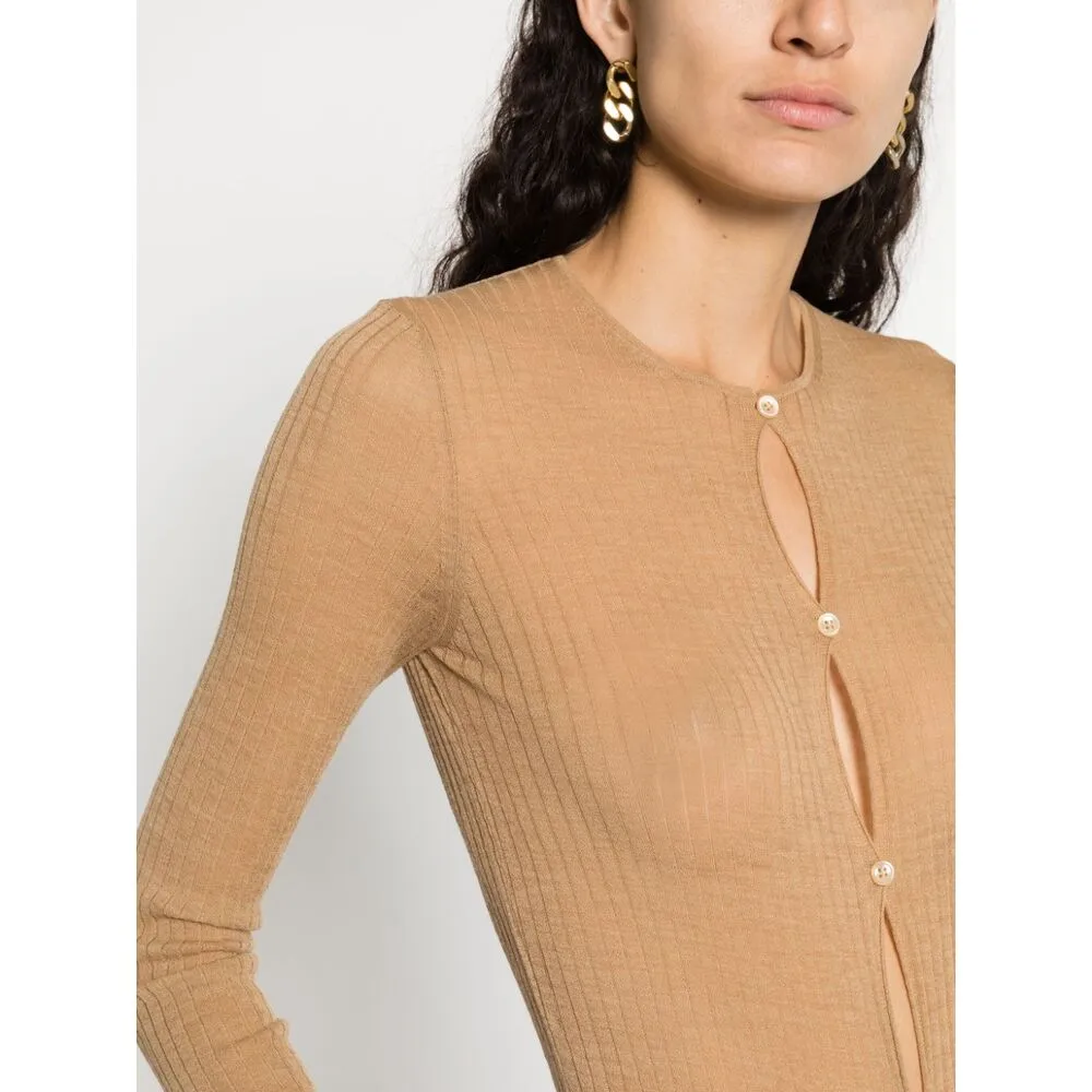 Long-Sleeved Knitted Jumpsuit