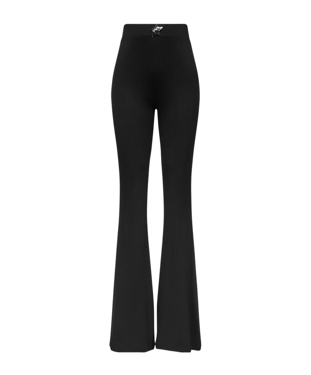 Area Star-Stud High-Waist Flared Trousers