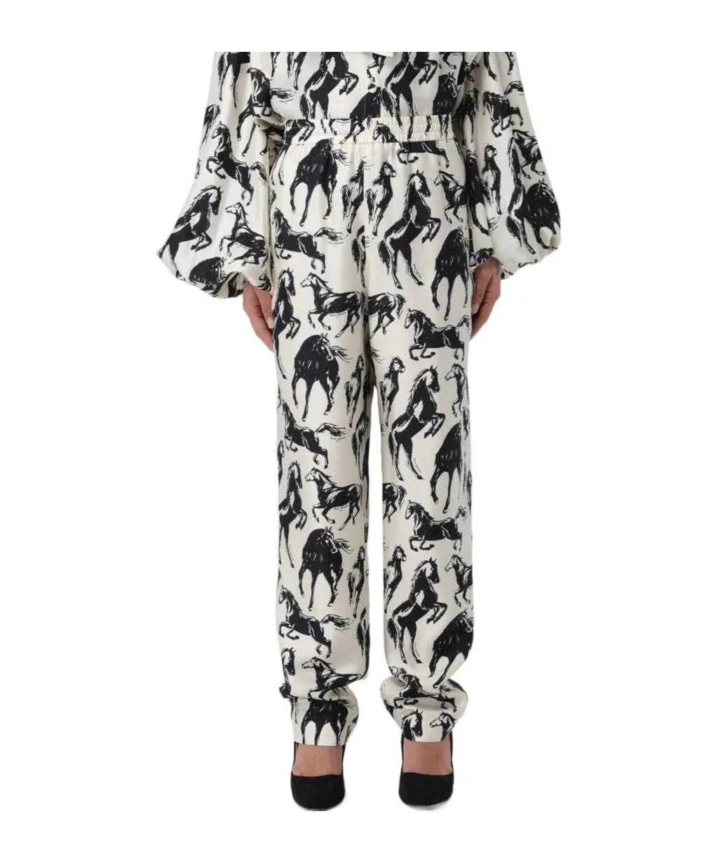 Balmain Horse Printed Twill Trousers