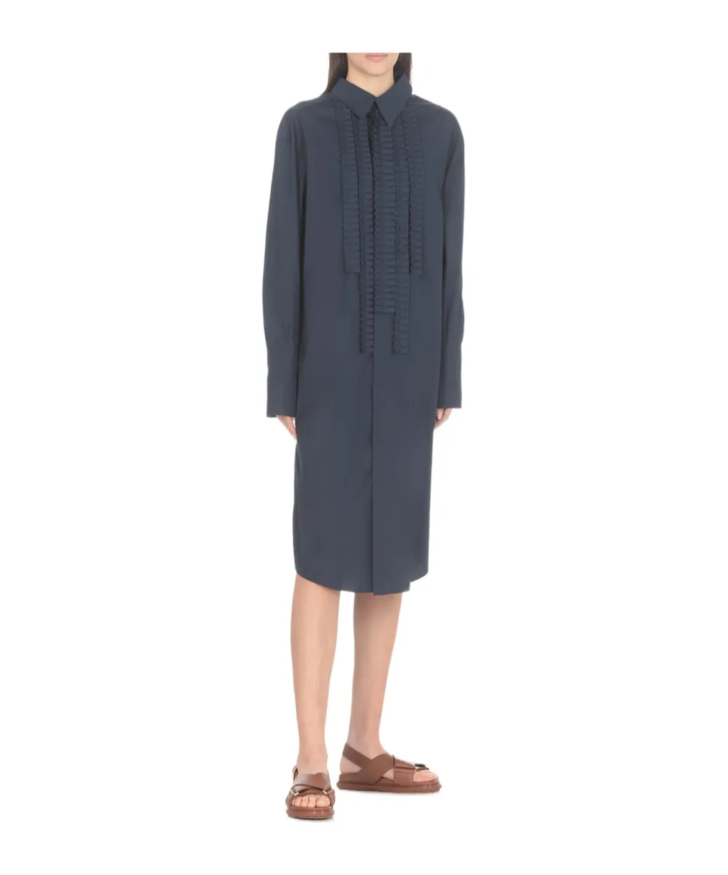 Marni Collared Long-Sleeve Shirt Dress