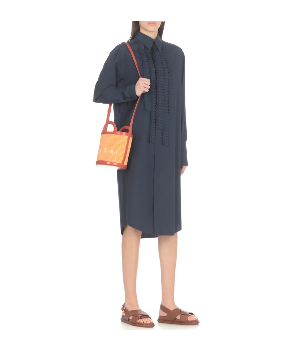 Marni Collared Long-Sleeve Shirt Dress