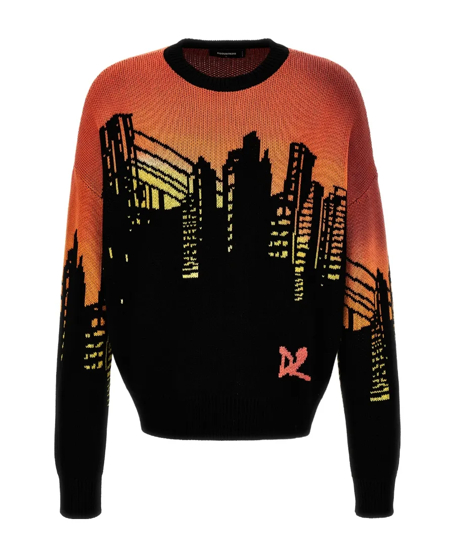 Dsquared2 Graphic Intarsia Knit Jumper