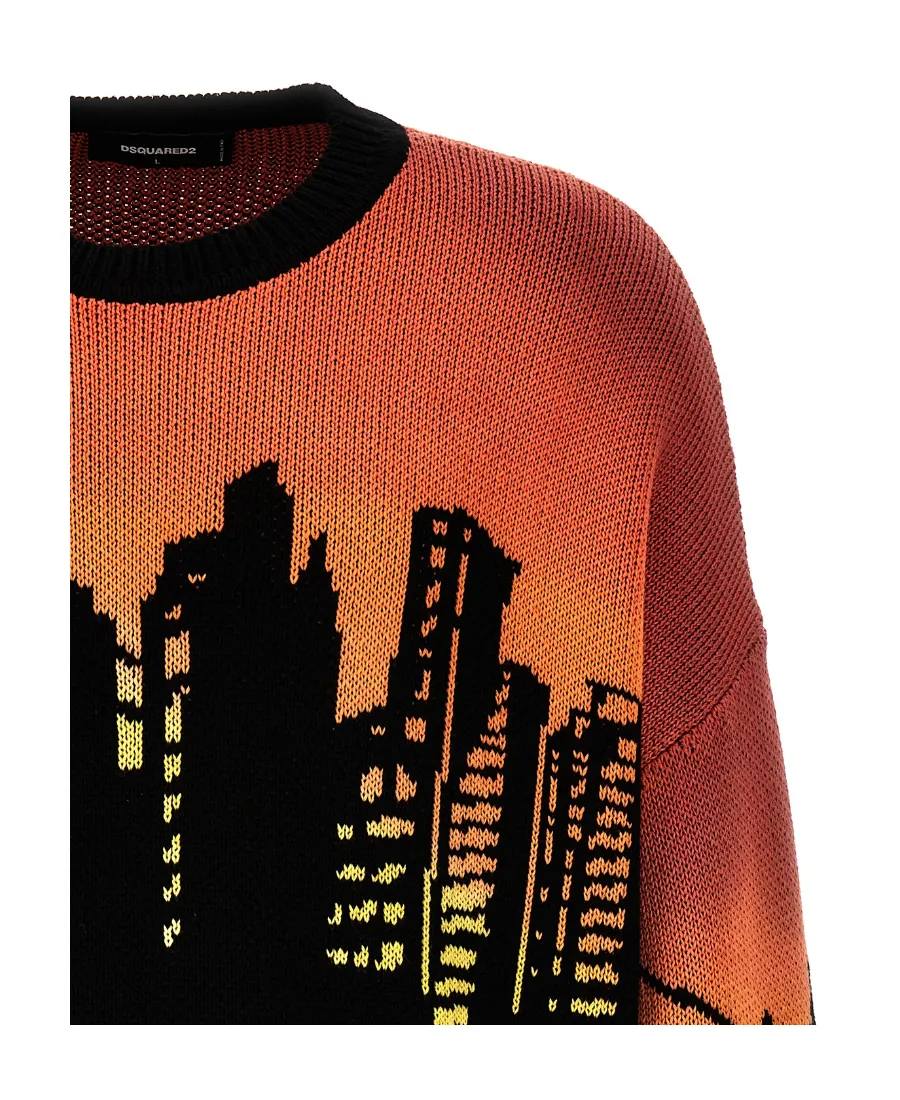 Dsquared2 Graphic Intarsia Knit Jumper