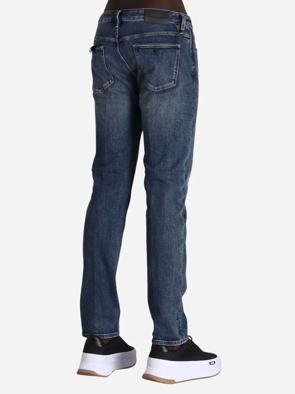 Washed Slim-Cut Jeans