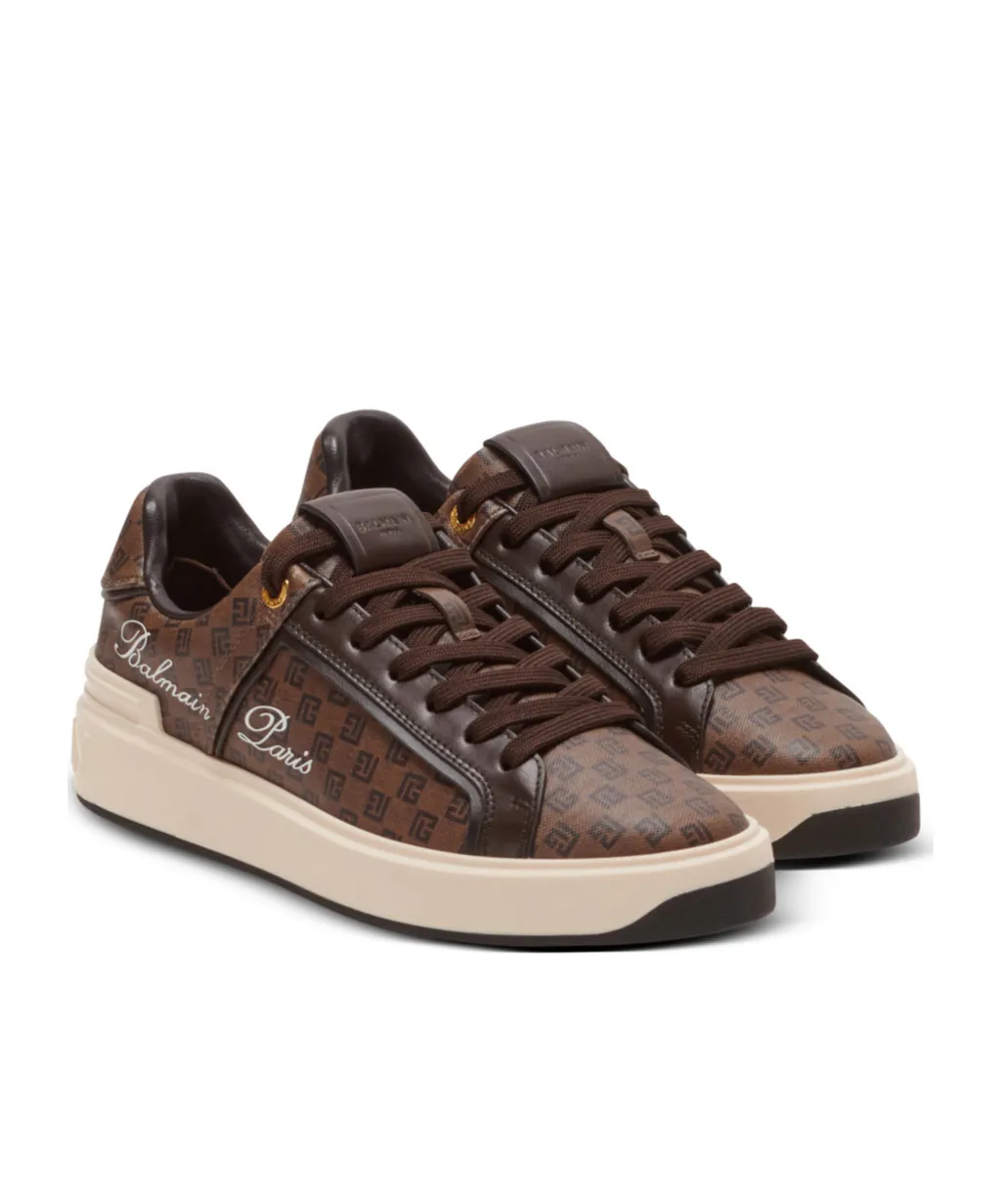 Balmain Low Top Monogrammed Sneakers