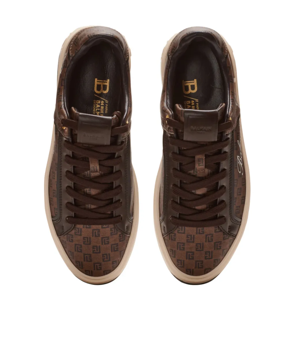 Balmain Low Top Monogrammed Sneakers