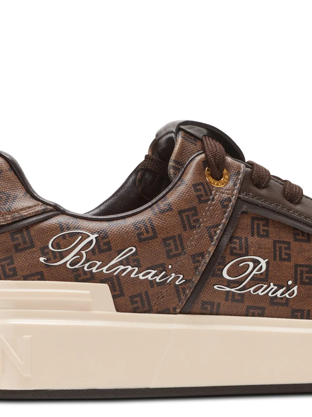 Balmain Low Top Monogrammed Sneakers