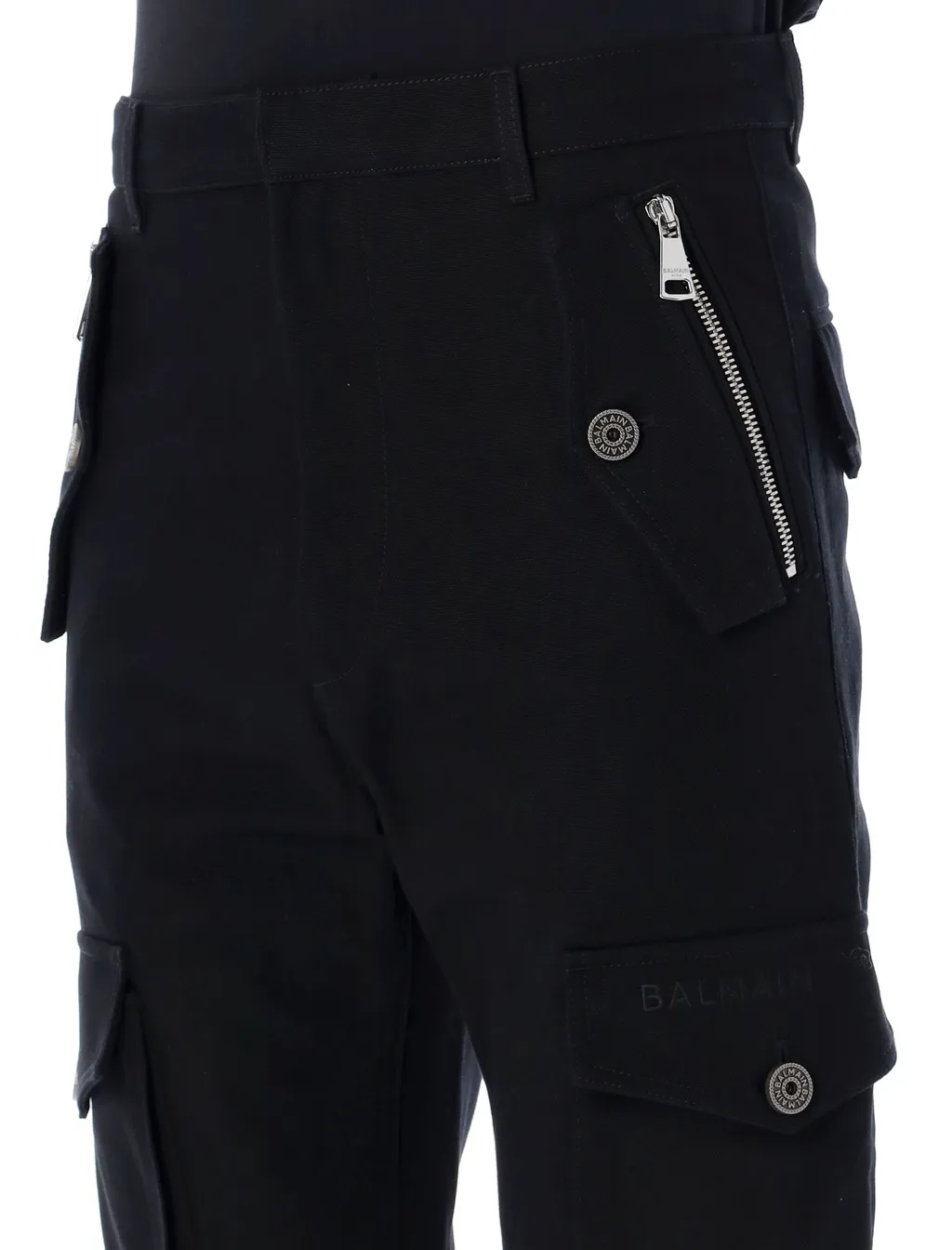 Balmain Mid Rise Tapered Cargo Trousers