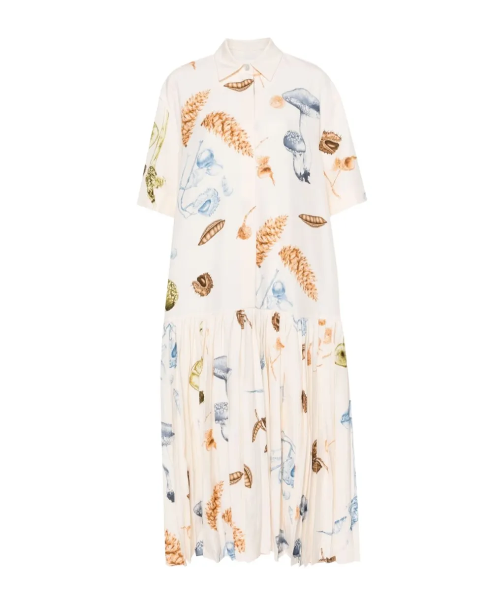 Pleated Shift Maxi Dress