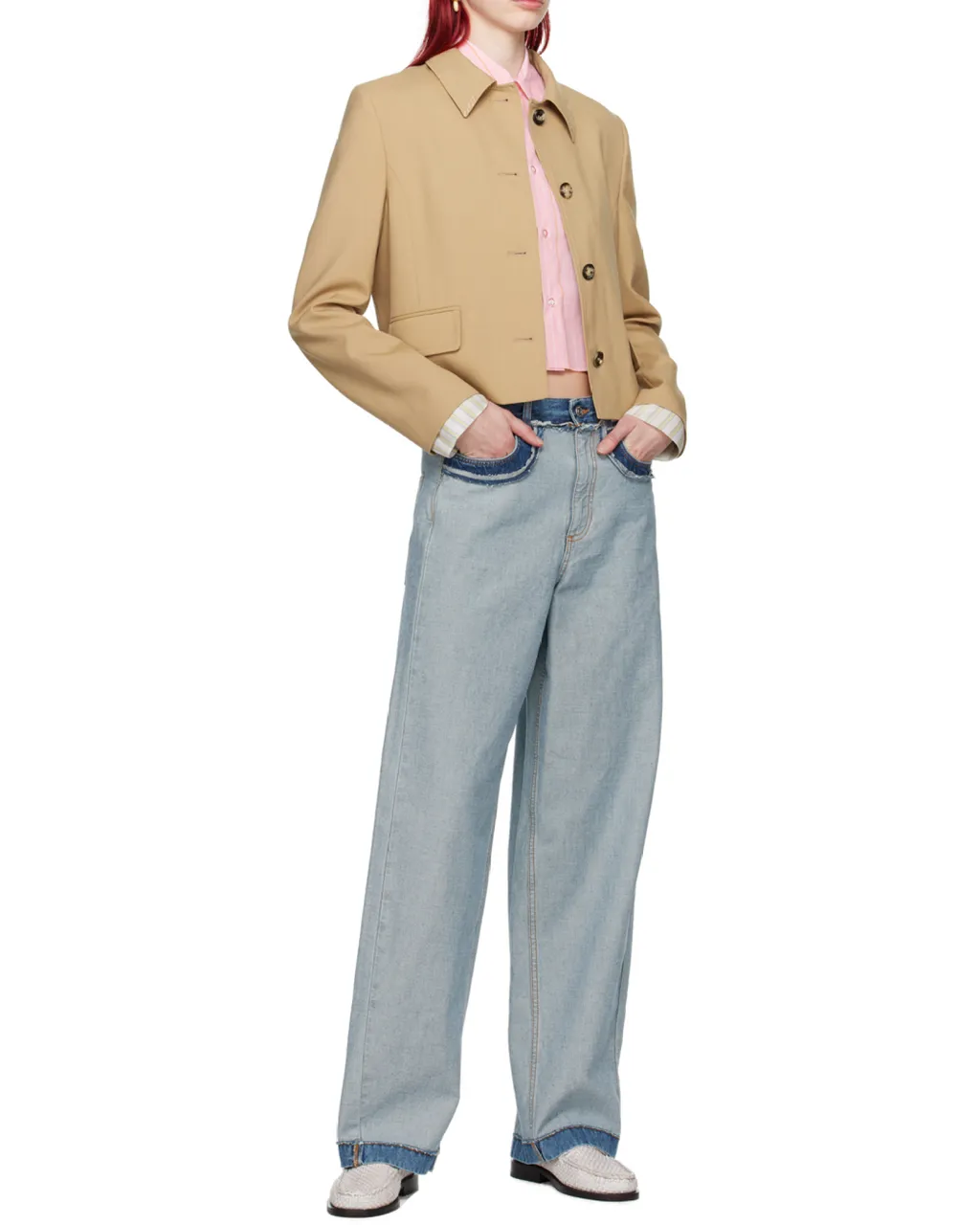 Marni Raw-Cut Edge Wide-Leg Jeans