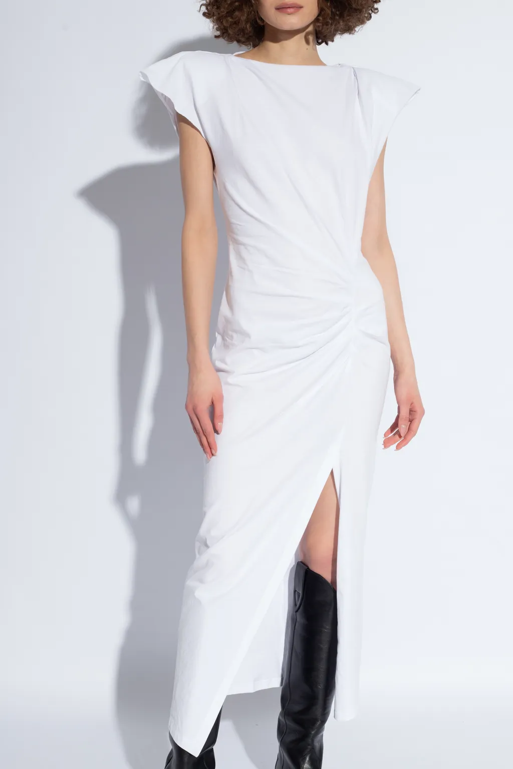 Isabel Marant Nadela Ruched Detailed Midi Dress