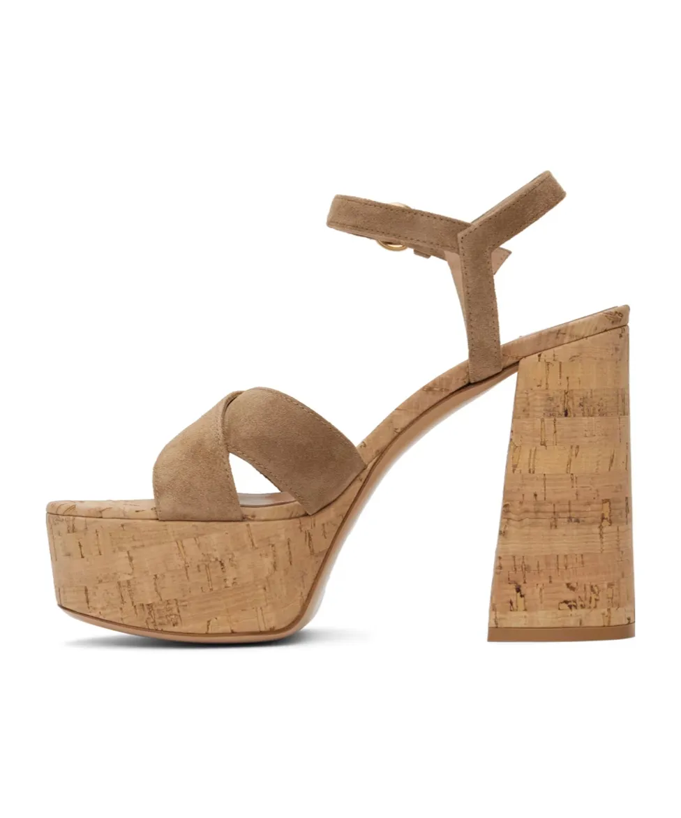 Bebe Cross-Strap High-Heeled Sandals