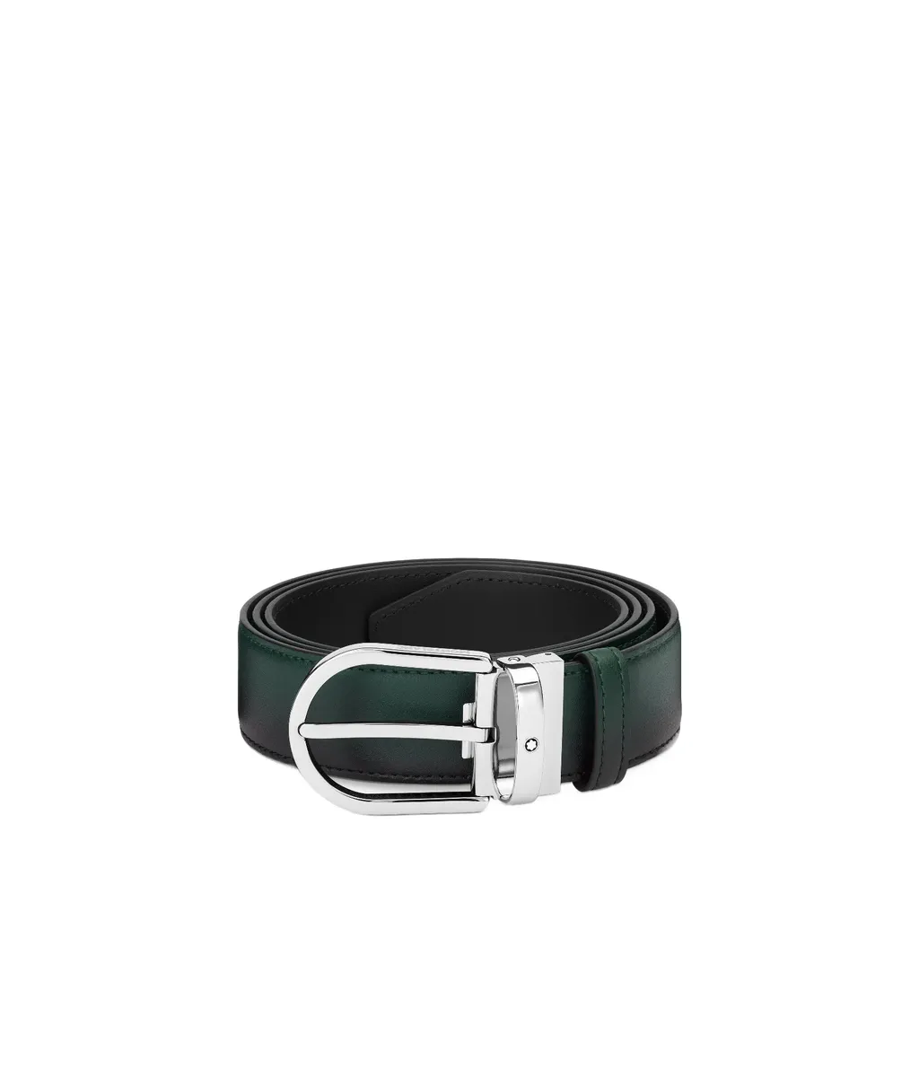 Horseshoe Buckle Stained Belt