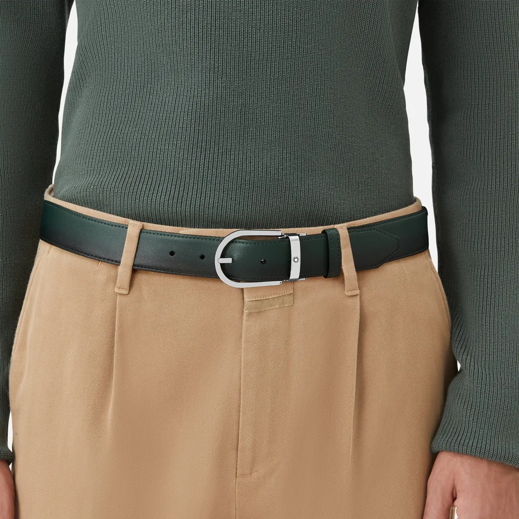 Horseshoe Buckle Stained Belt