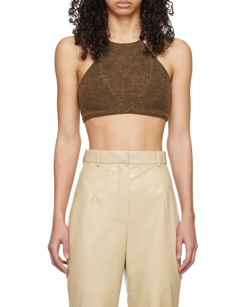 Halterneck Fine-Knit Bralette