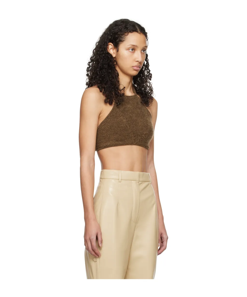 Halterneck Fine-Knit Bralette