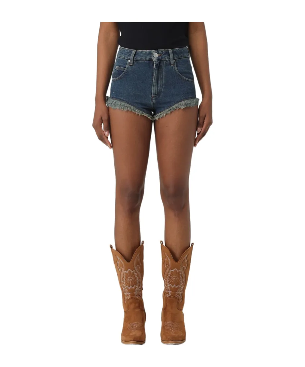 Isabel Marant Eneidao High-Waisted Denim Shorts