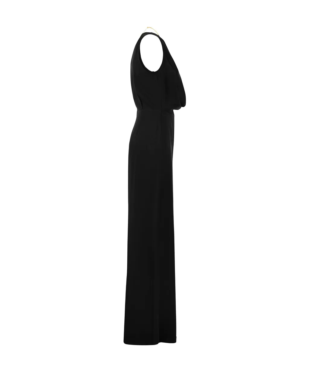 Elisabetta Franchi Cowl Neck Body-Chain Jumpsuit