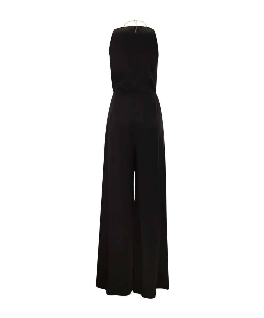 Elisabetta Franchi Cowl Neck Body-Chain Jumpsuit