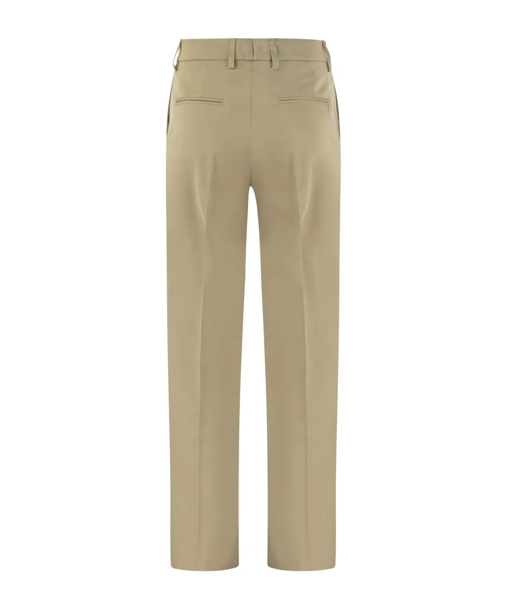 Pt Torino Ambra Pressed Crease Slim-Fit Trousers