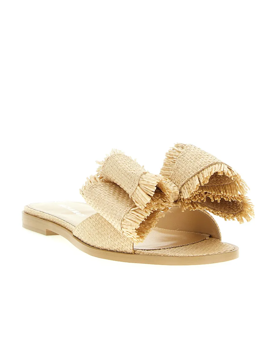 Mach & Mach Bow Detailed Flat Sandals