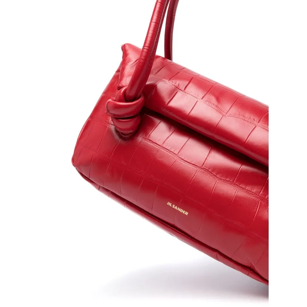 Jil Sander Small Knot-Detailed Embossed Shoulder Bag