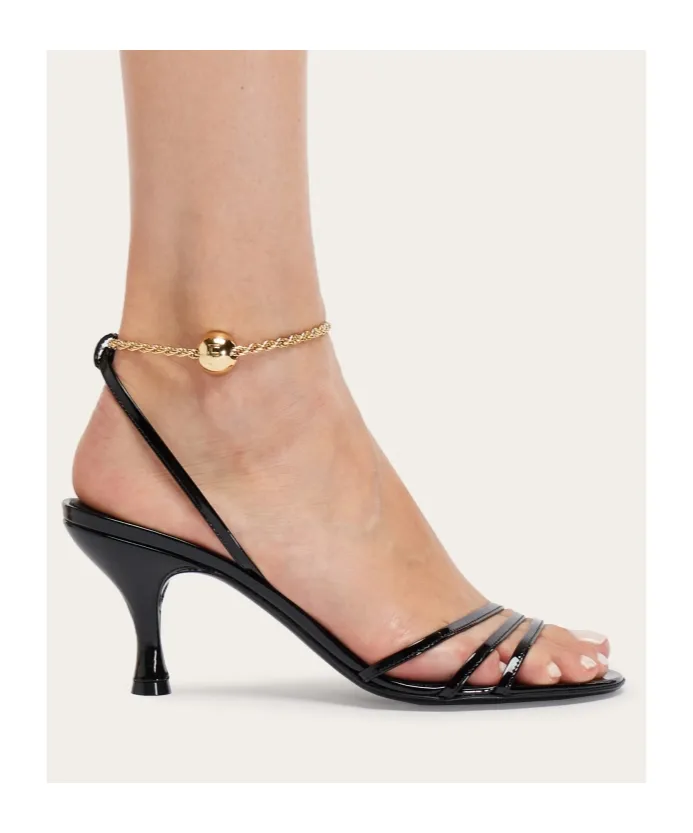 Salvatore Ferragamo Cable-Link Chain Open-Toe Sandals