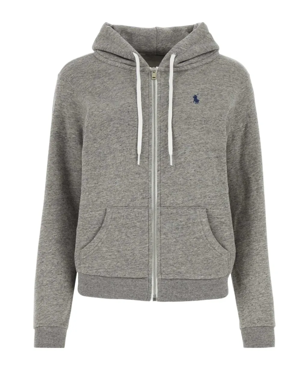 Polo Ralph Lauren Logo Embroidered Zipped Drawstring Hoodie