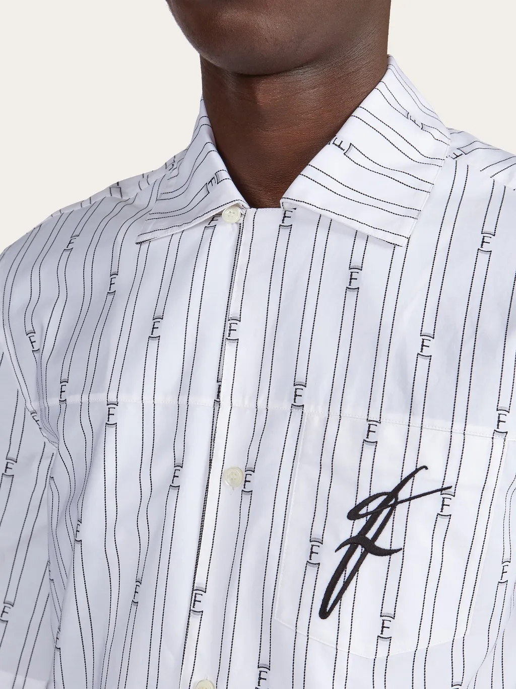 Salvatore Ferragamo Bowling Collar Short Sleeved Shirt