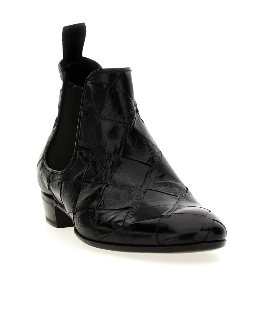 Lidfort Braided Pattern Ankle Boots