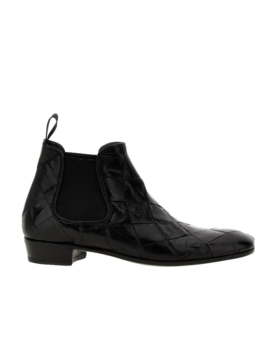 Lidfort Braided Pattern Ankle Boots