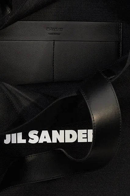 Jil Sander Logo-Print Large Open Top Tote Bag