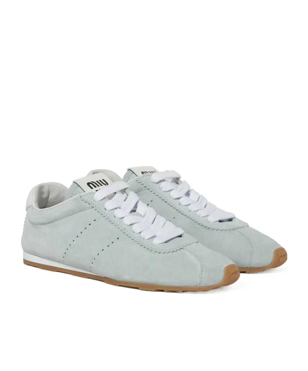 Miu Miu Logo-Printed Lace-Up Sneakers