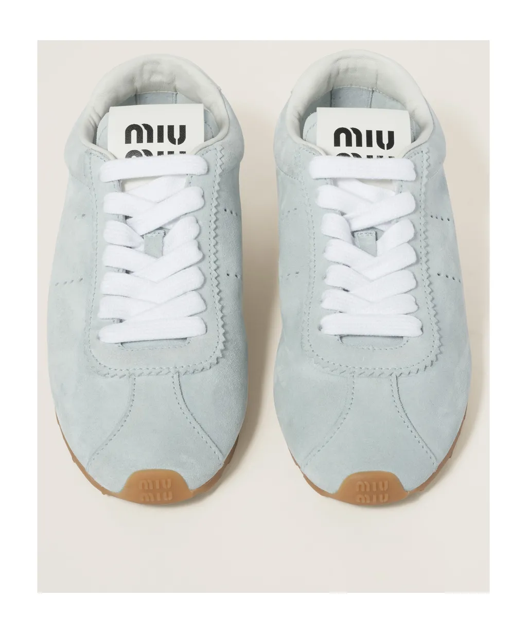 Miu Miu Logo-Printed Lace-Up Sneakers