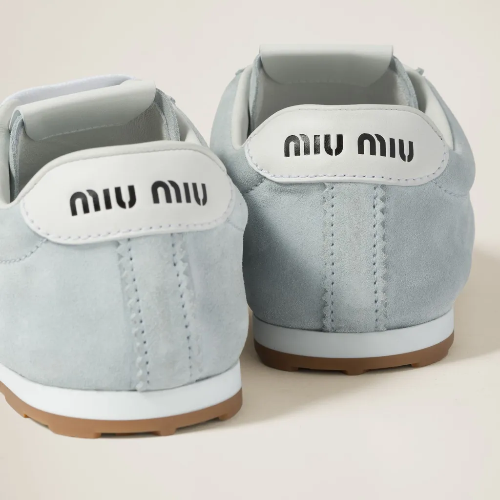 Miu Miu Logo-Printed Lace-Up Sneakers