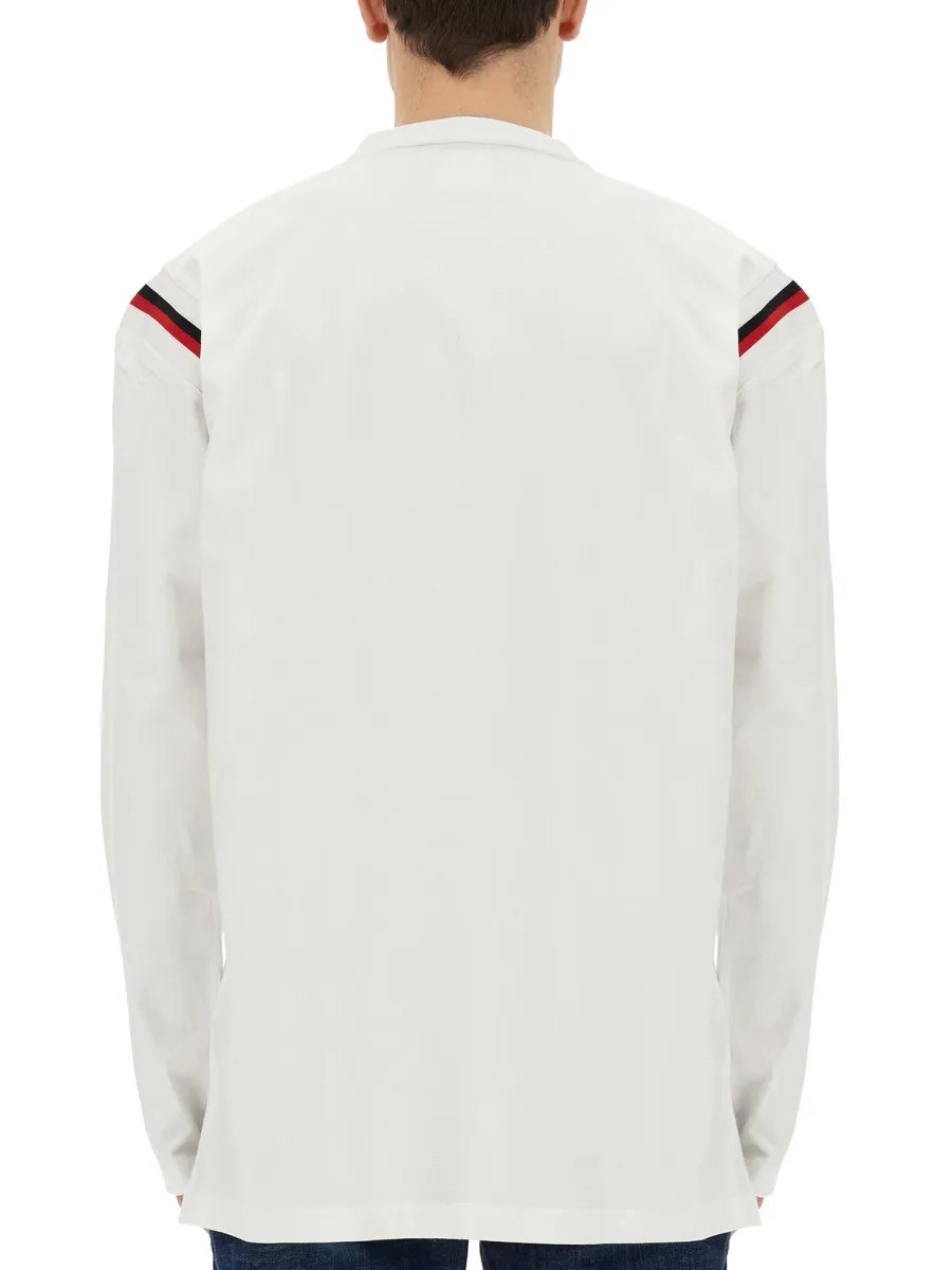 Stripe-Detail Long-Sleeve T-Shirt