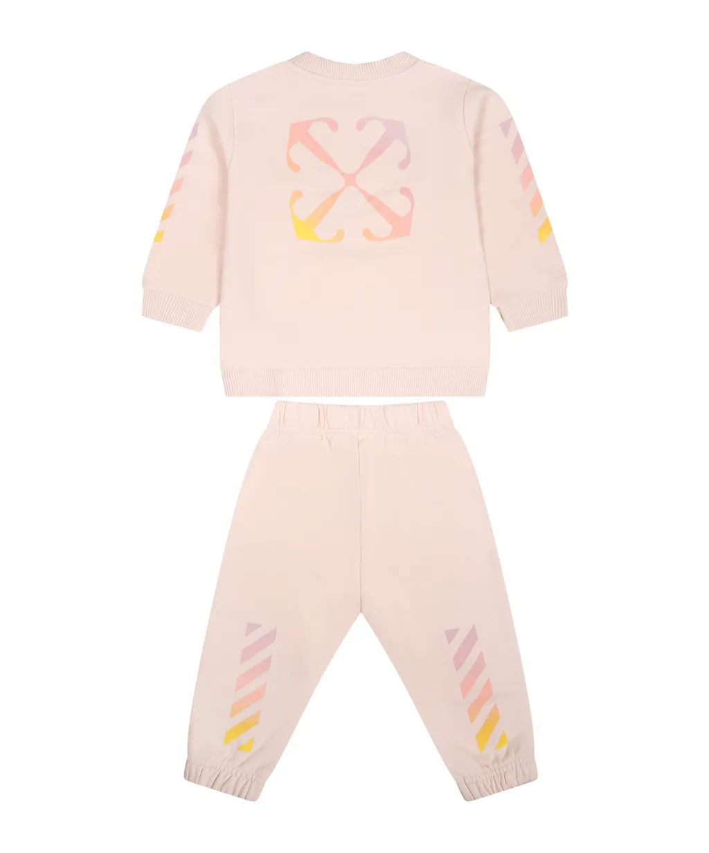 Off-White Kids Diag Stripe Printed Crewneck Tracksuit