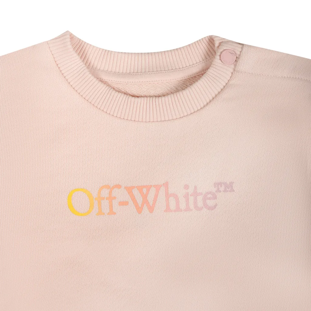 Off-White Kids Diag Stripe Printed Crewneck Tracksuit