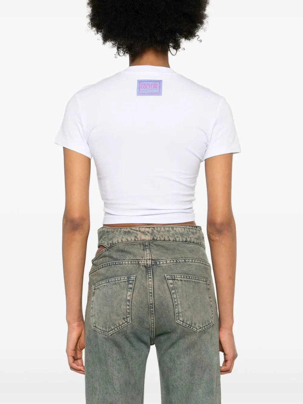 Logo-Print Cropped T-Shirt
