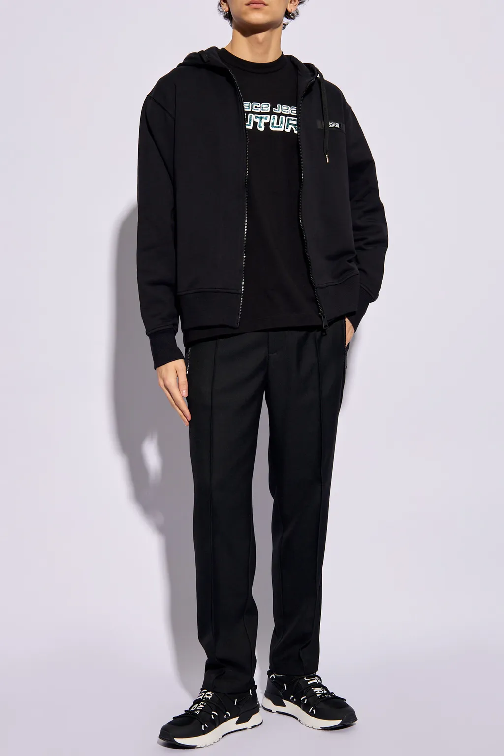 Versace Jeans Couture Logo Embellished Crewneck T-Shirt