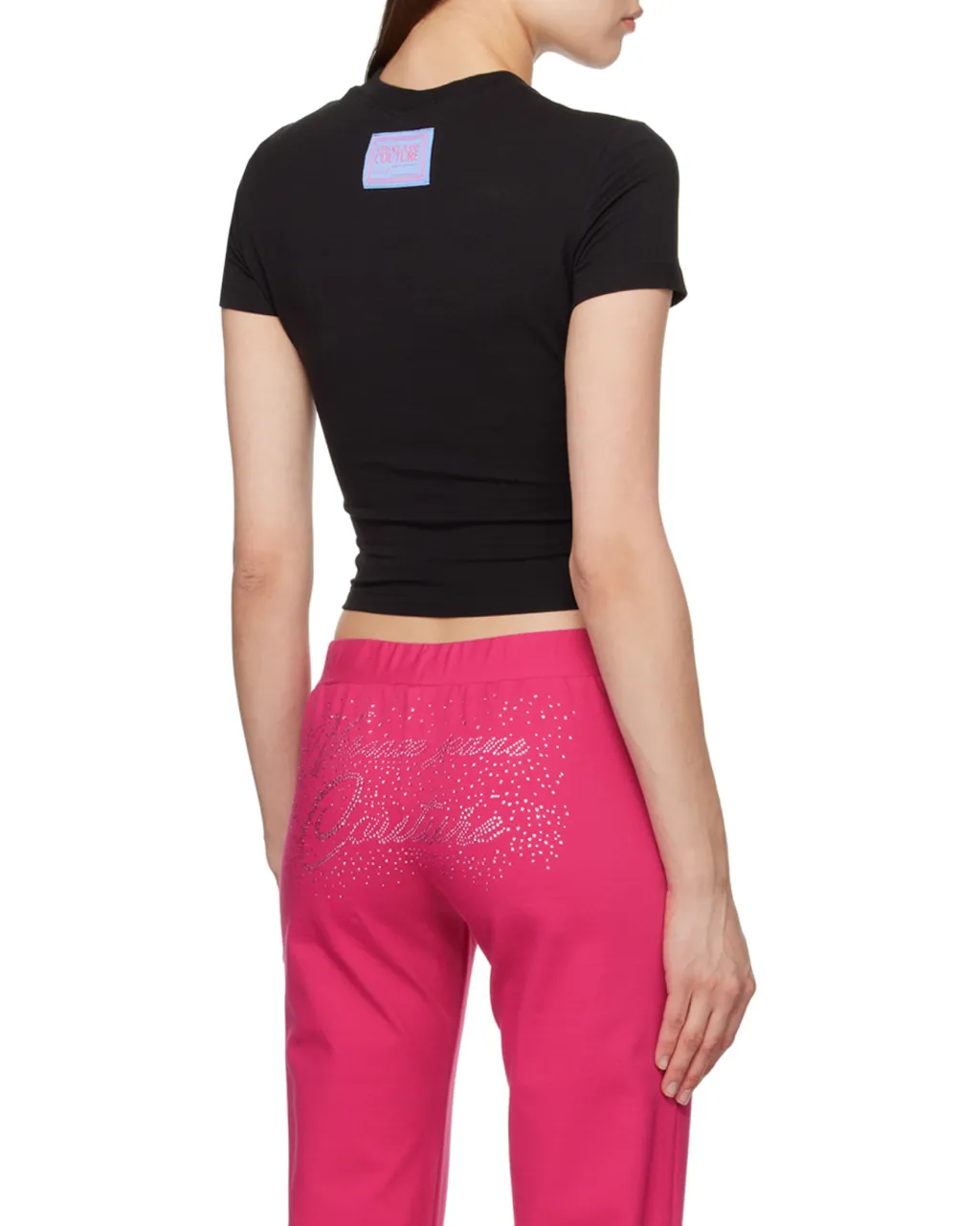 Crystal-Embellishment Logo-Print T-Shirt