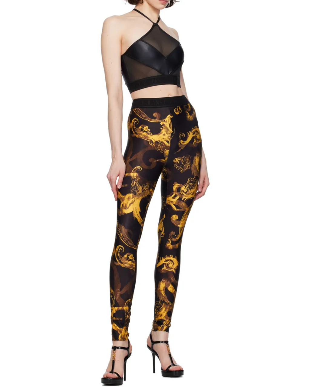 Tulle-Panelled Crop Top