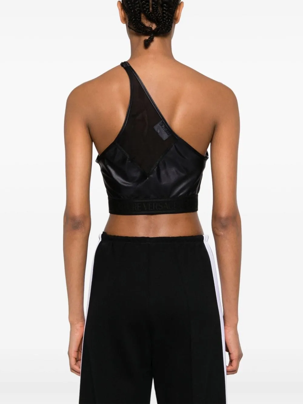 Tulle-Panelled Crop Top