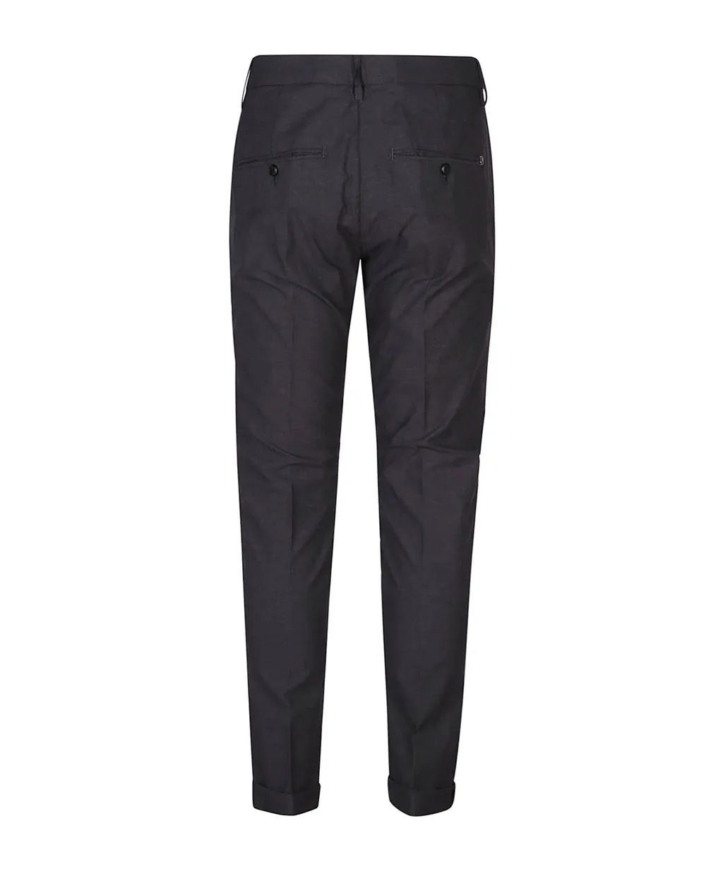 Cuffed Cotton Pants
