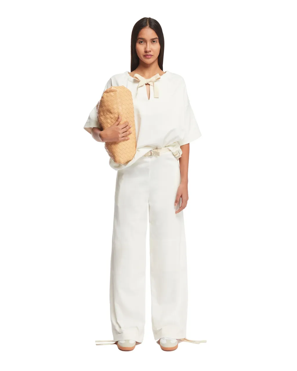 Belted Cotton Trousers