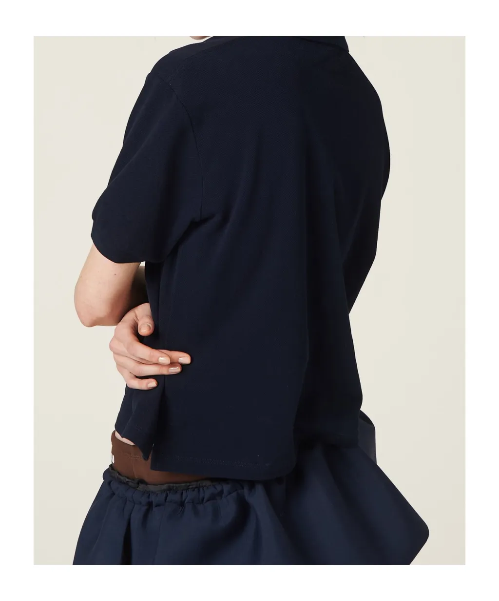 Miu Miu Logo-Embroidered Short-Sleeved Polo Shirt